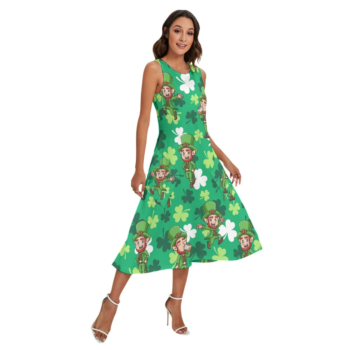 St Patrick Day Lucky Charm Hawaiian Dress For Women (2)