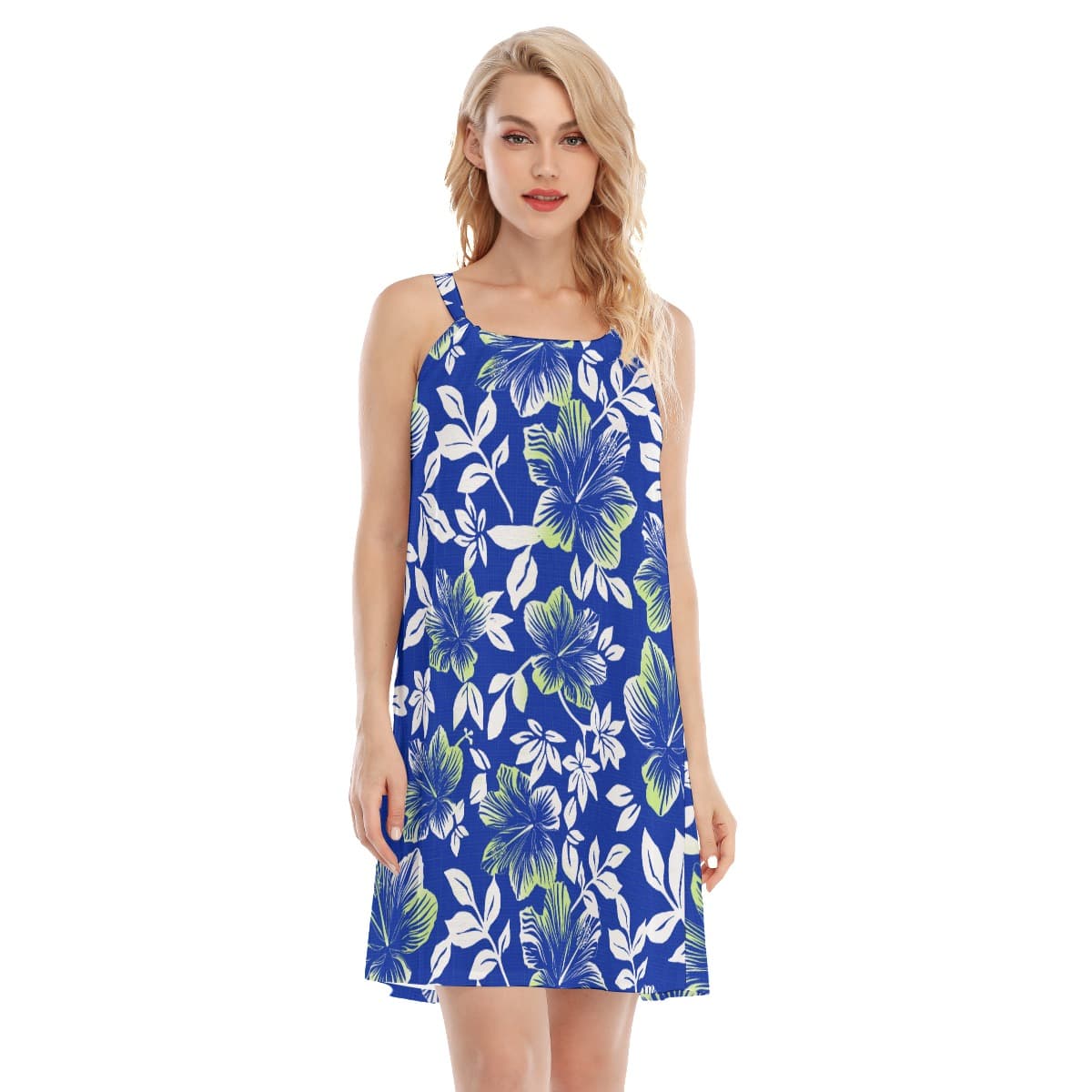 Vintage Hibiscus Women's Cami Dress (1)
