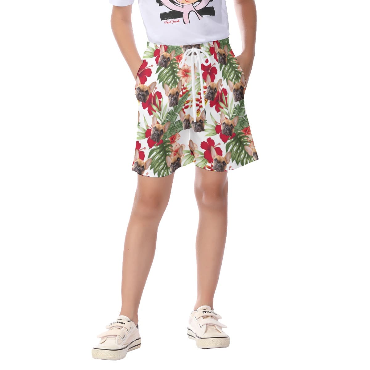 Cat Dog Custom Hawaiian Shorts For Kids (2)