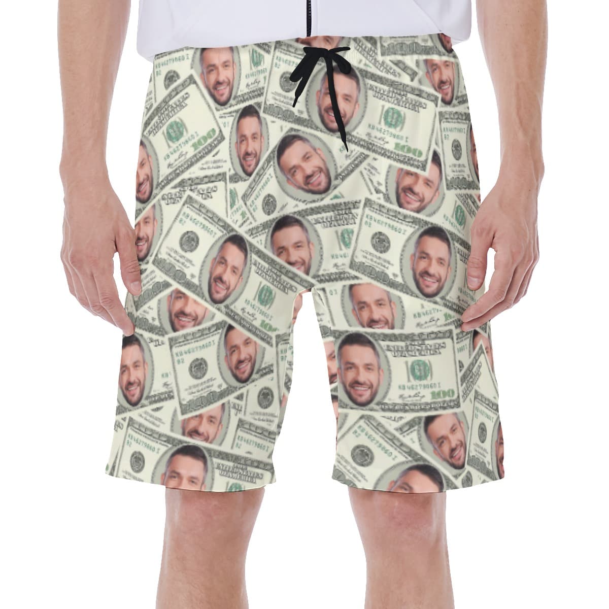 Cool Custom Face Money Hawaiian Swimwear For Men