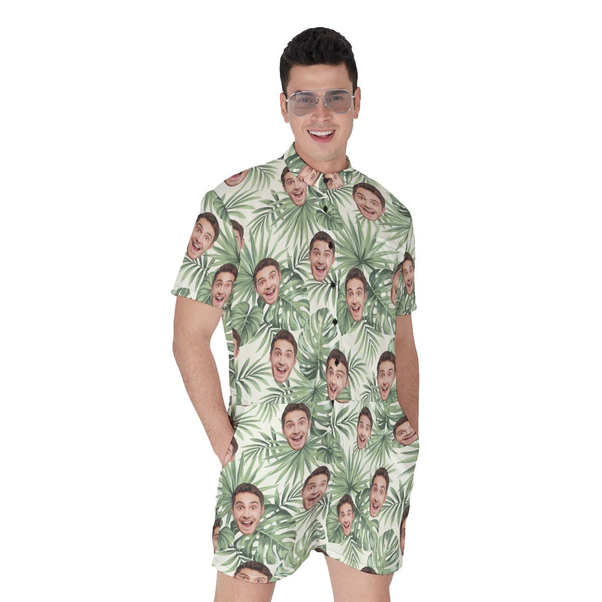 Cool Custom Sports Team Hawaiian Romper For Men (1)