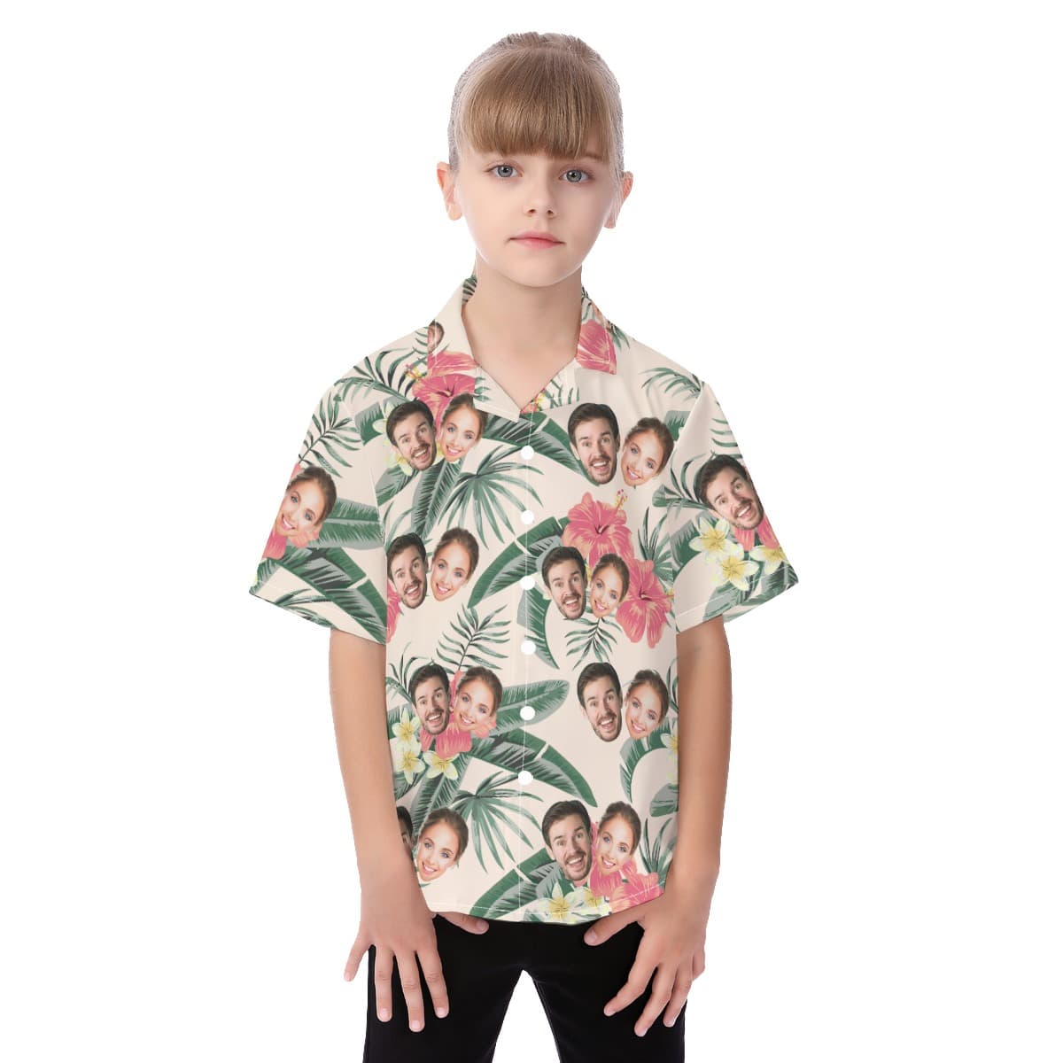 Custom 2 Face Floral Hawaiian Shirt For Kids (1)