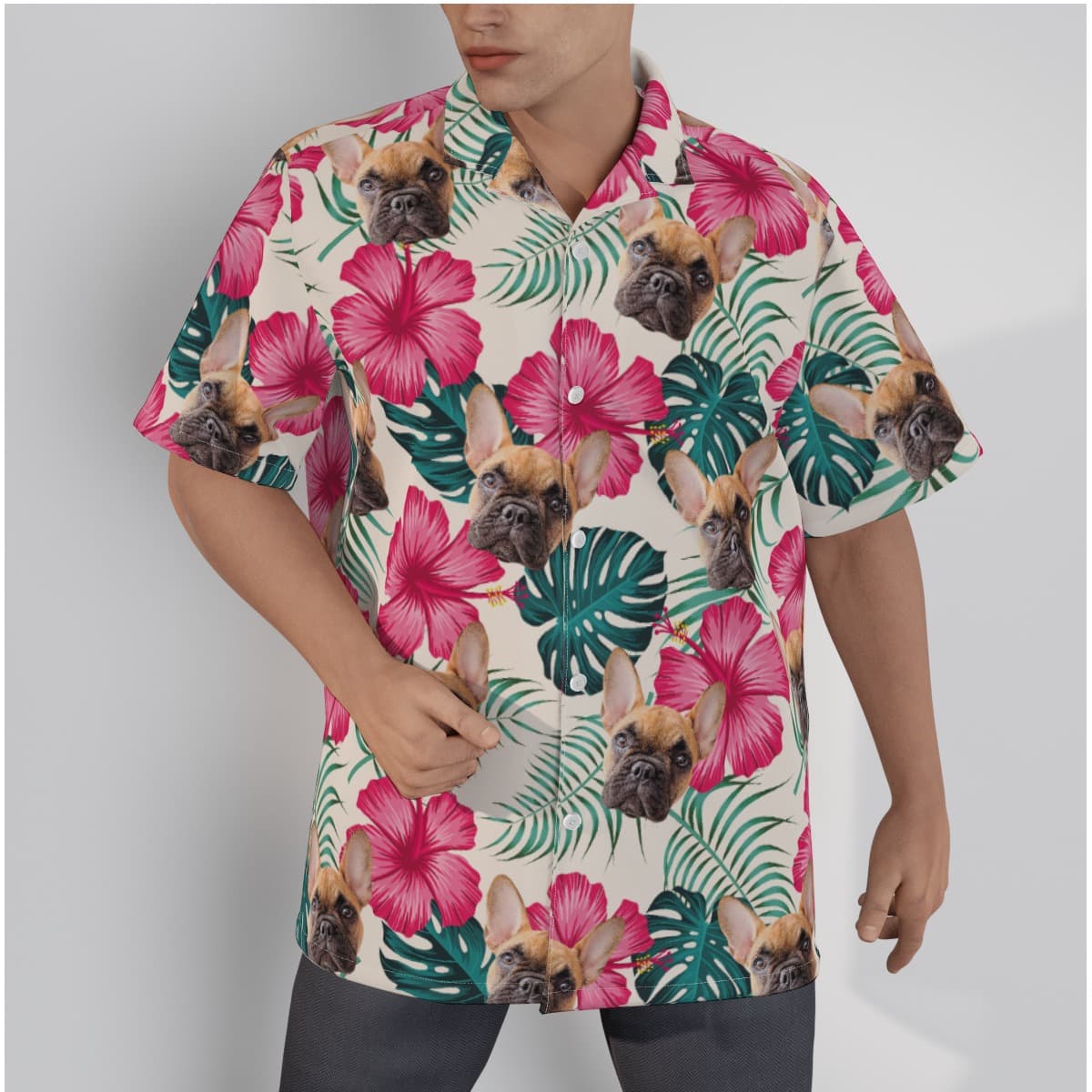 Custom Dog And Cat Hawaiian Shirt For Men (2)