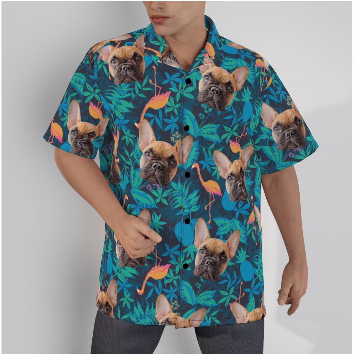 Custom Dog Face Hawaiian Shirt For Men (1)