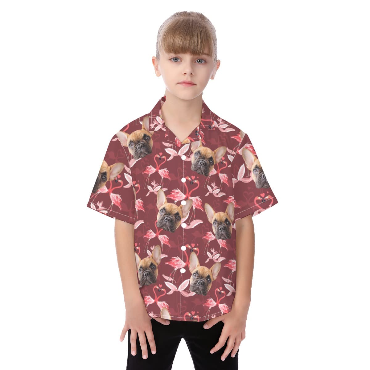 Custom Dog Face Hawaiian Shirts For Kids (1)