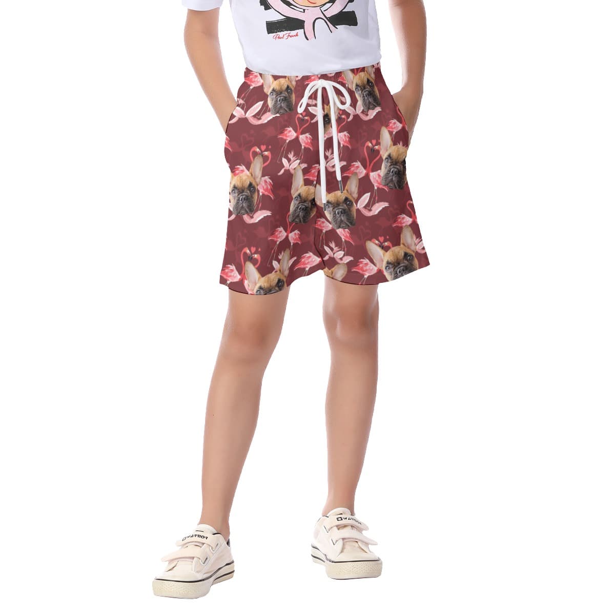 Custom Dog Face Hawaiian Shorts For Kids (1)