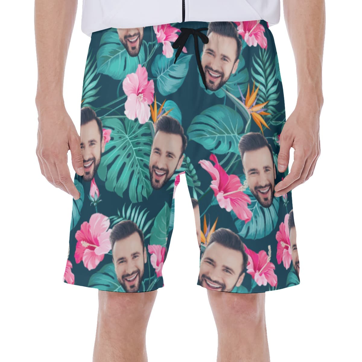 Custom Face Aloha Swim Trunks For Men (2)