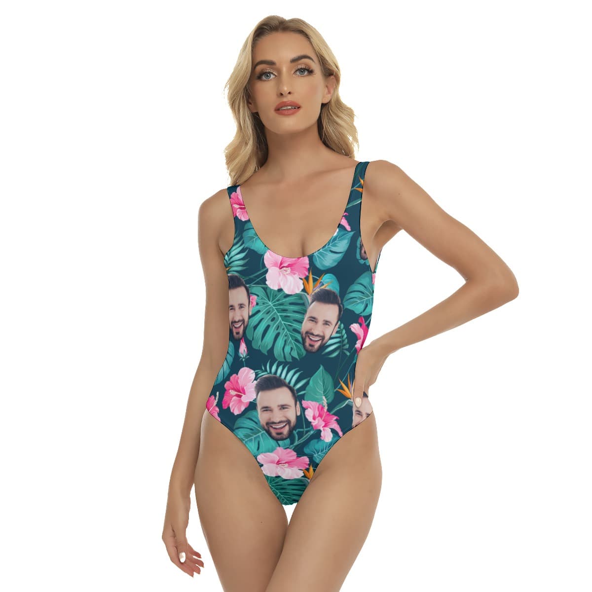 Custom Face Aloha Swimsuit For Women (1)