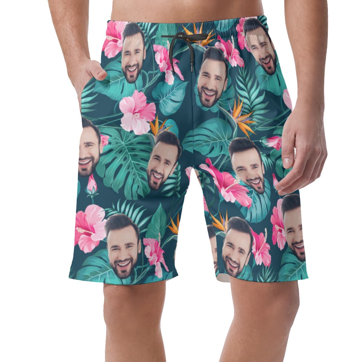 Custom Face Hawaii Shorts For Men (1)