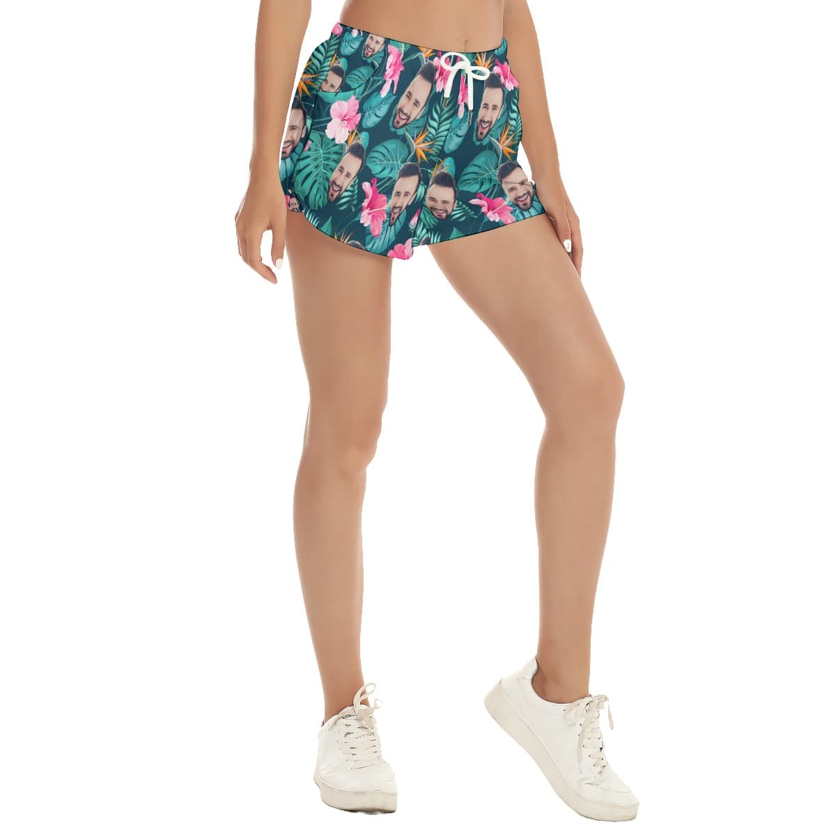 Custom Face Hawaii Shorts For Women (2)