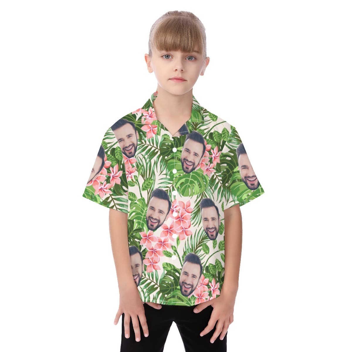 Custom Face Hawaiian Shirt For Kids (1)