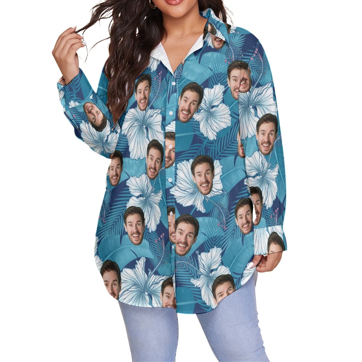 Custom Face Hawaiian Shirt Plus Size (1)