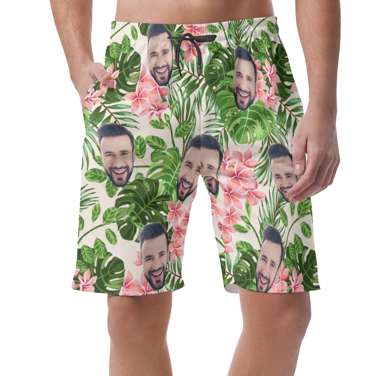 Custom Face Hawaiian Shorts For Men (1)