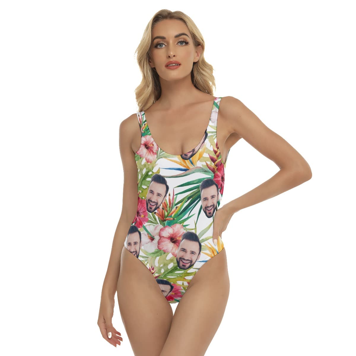 Floral Hibicus Custom Face Aloha Dress For Vacation