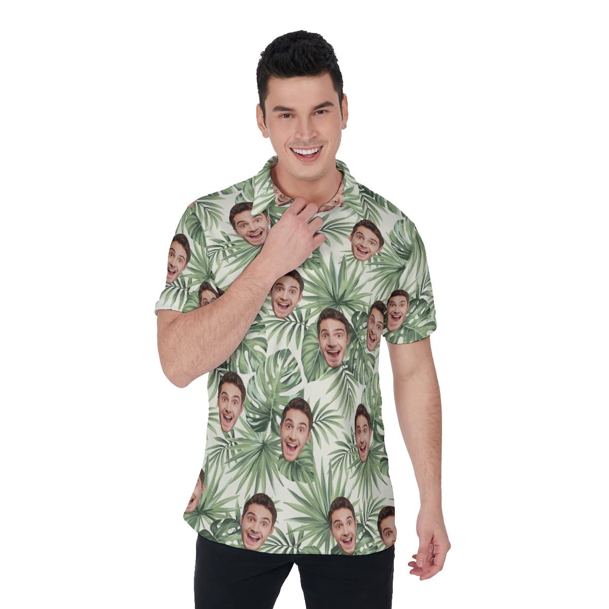 Custom Face Sports Team Polo Hawaiian Shirt (1)