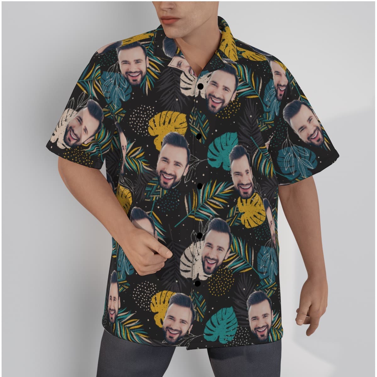 Custom Face Tropical Hawaiian Shirt (1)