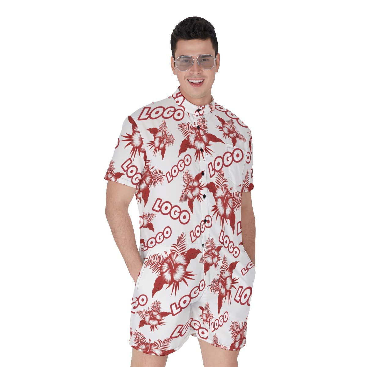 Custom Hawaiian Romper With Logo (1)