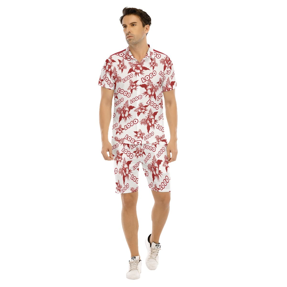 Custom Hawaiian Shirt And Shorts With Logo (1)