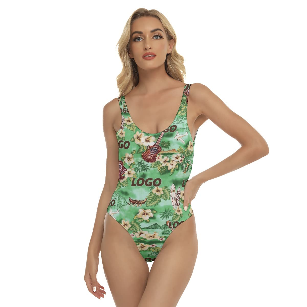 Custom Logo Tropical Vintage Hawaiian Swimsuit For Summer