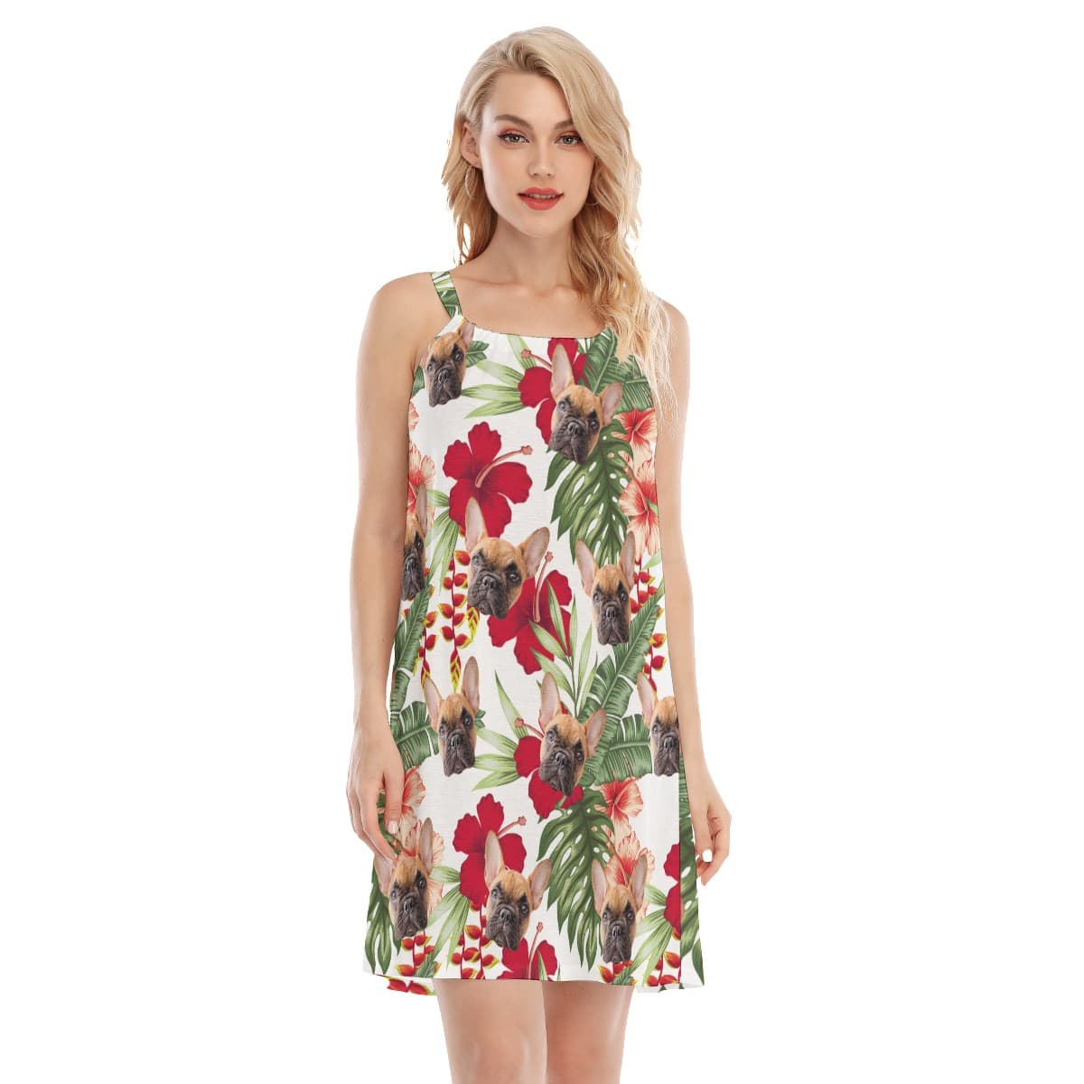 Custom Pet Tropical Hawaiian Cami Dress (2)