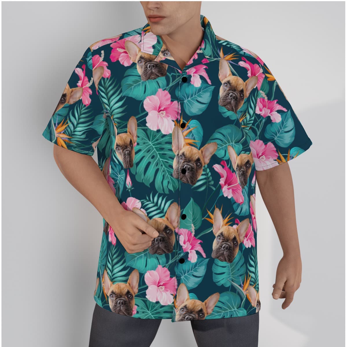 Custom Pet Tropical Hawaiian Shirt For Men (2)