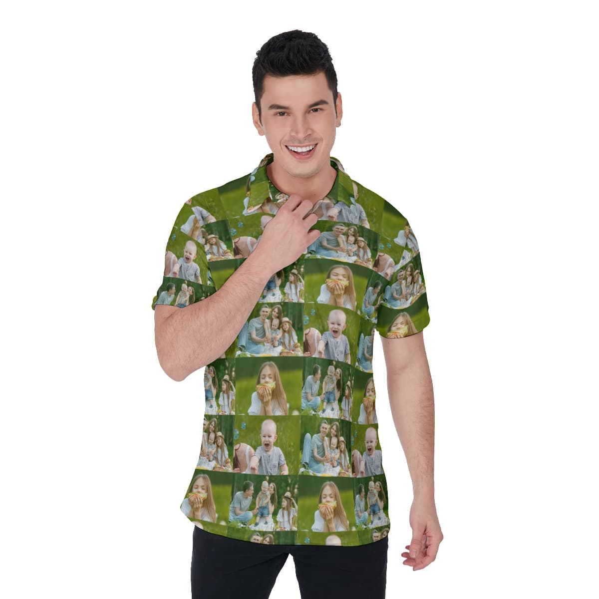 Custom Photo Men's Polo Shirt (1)