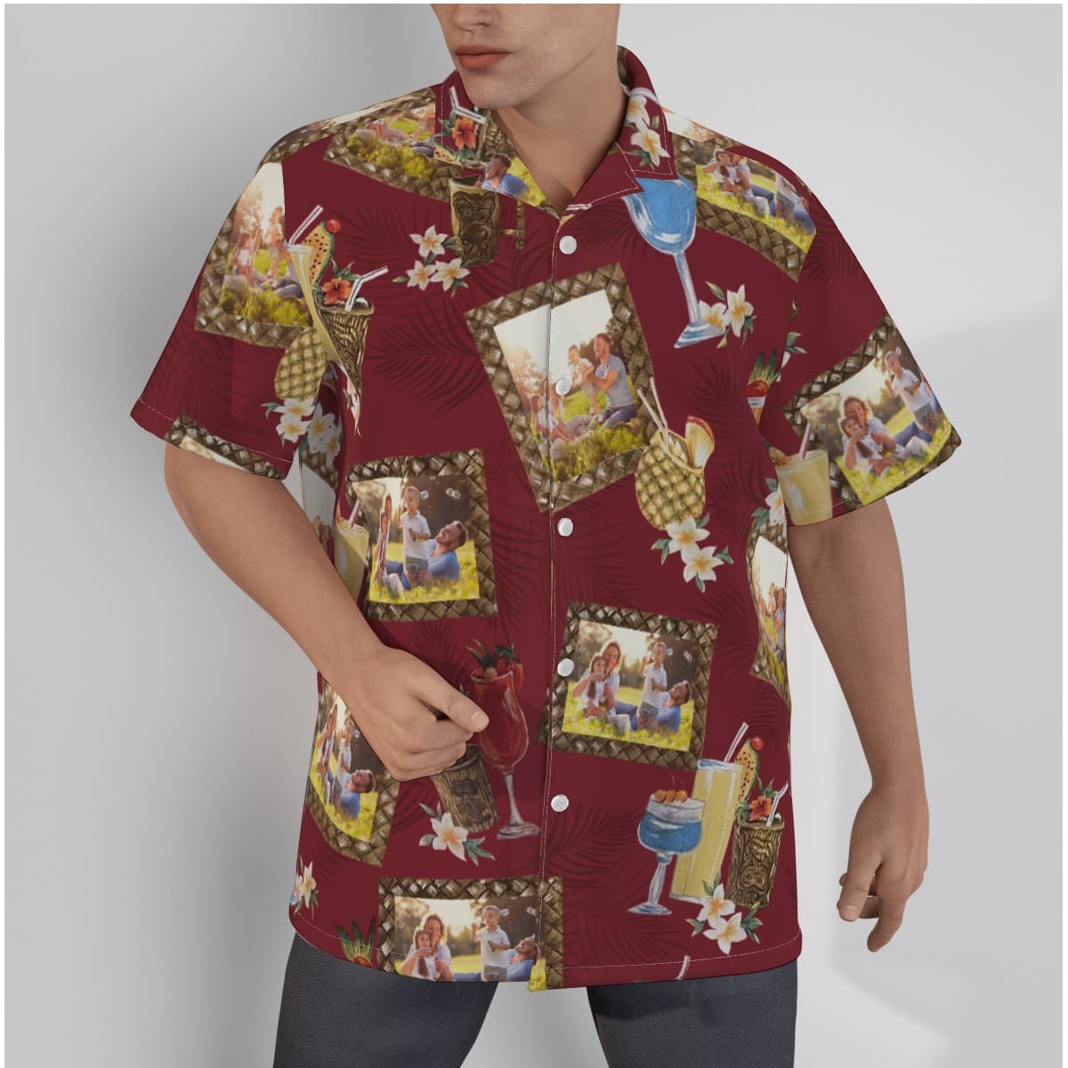 Custom Photos Tiki Bar Hawaiian Shirt