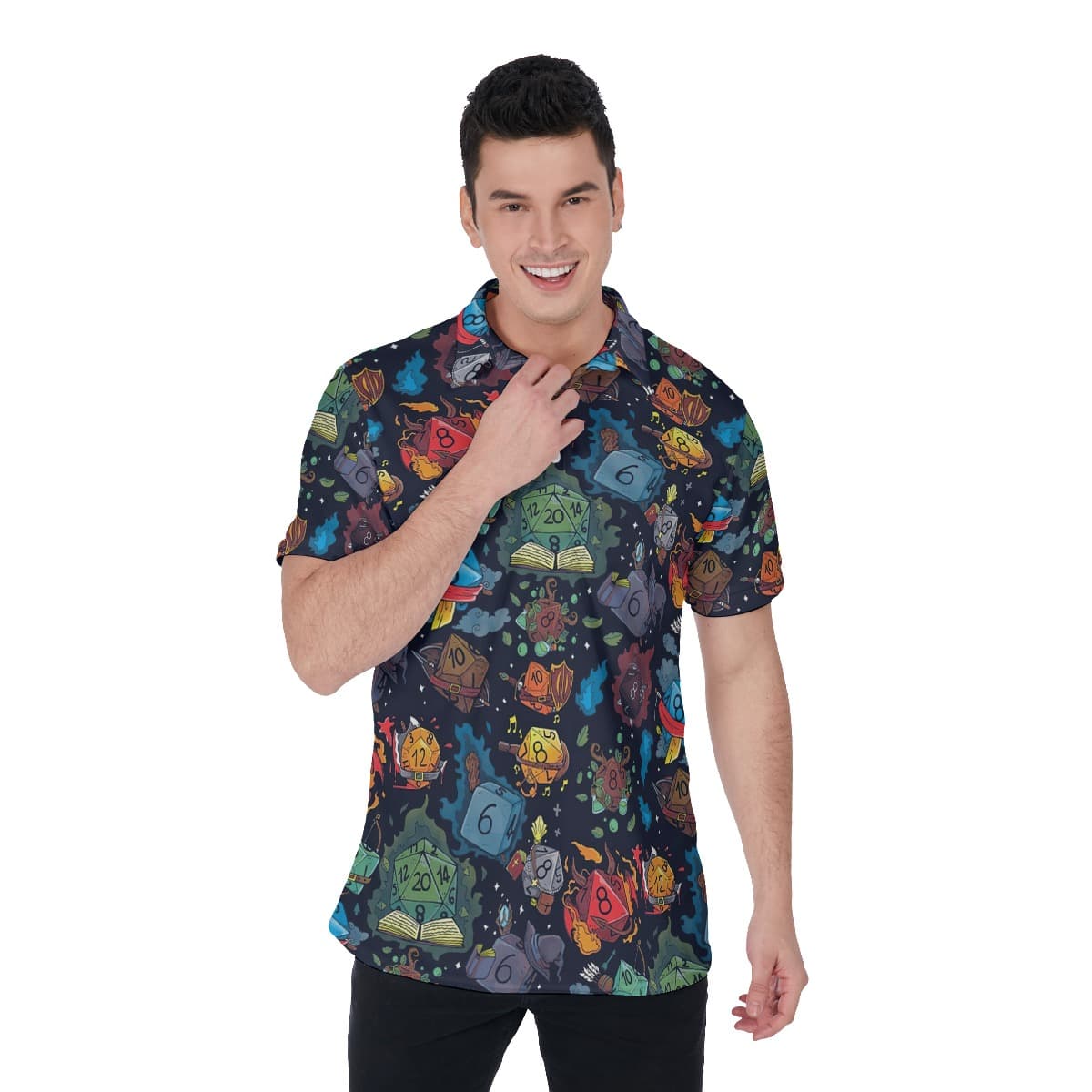 DND Dice Men's Polo Shirt (1)