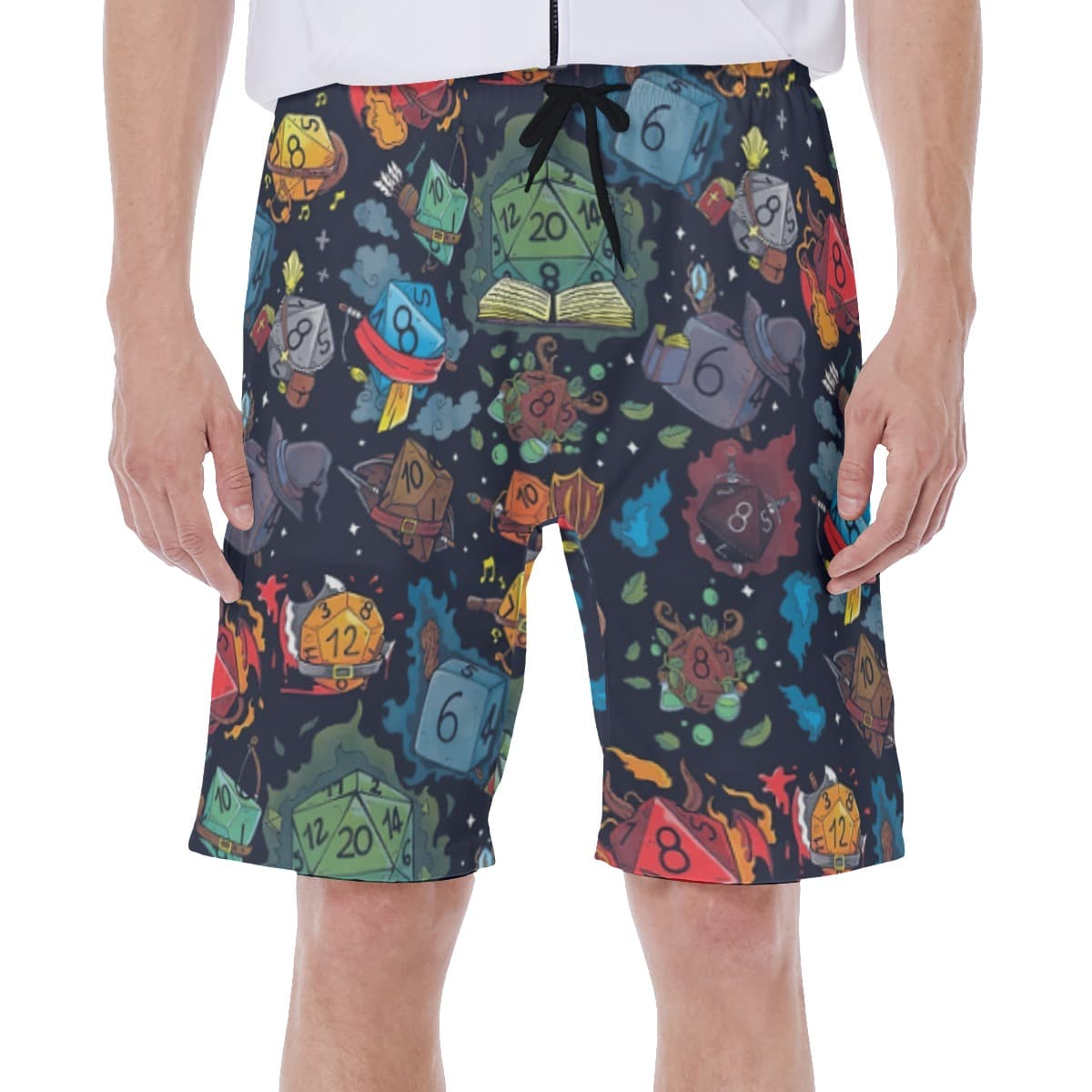 DND Dice Themed Beach Shorts For Men (1)