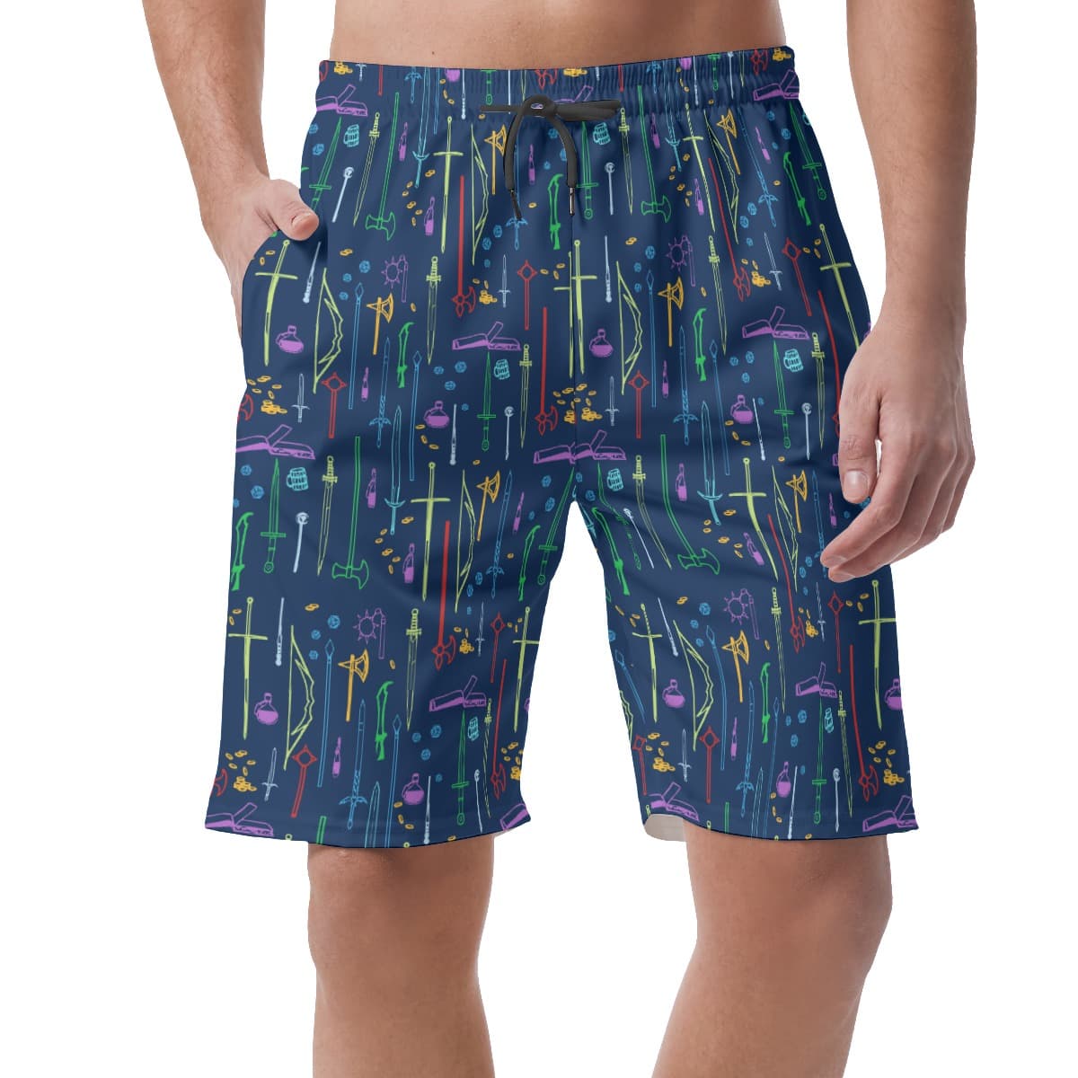 DND Items Navy Hawaiian Casual Shorts For Men (1)