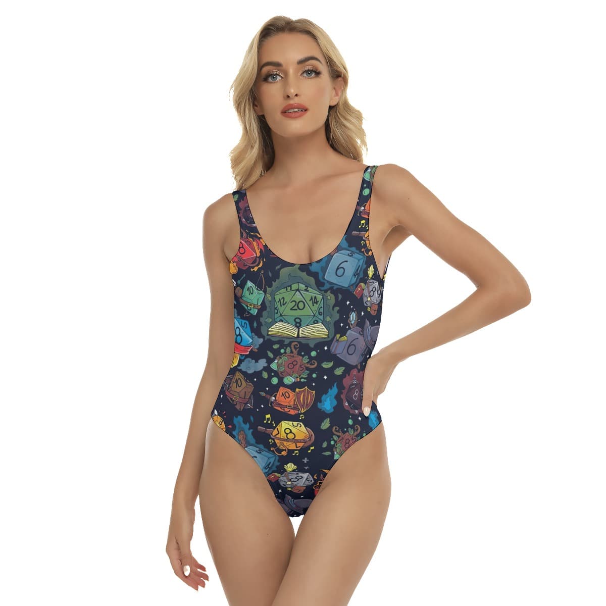 Dnd Dice Women Swimsuit (1)
