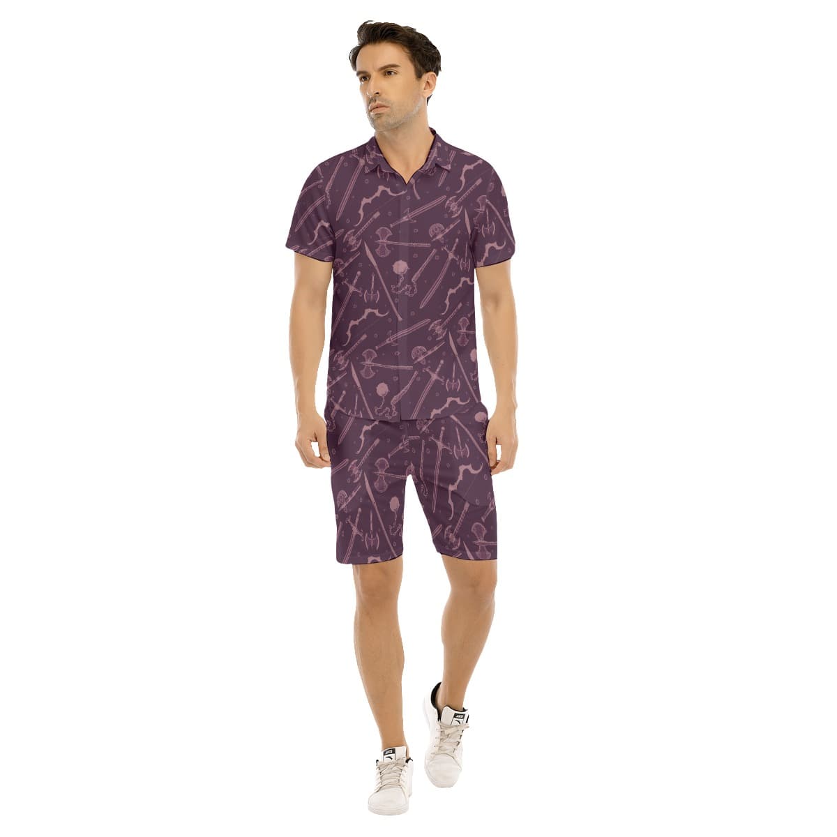 Dnd Medieval Weapons Men's Hawaiian Set (1)