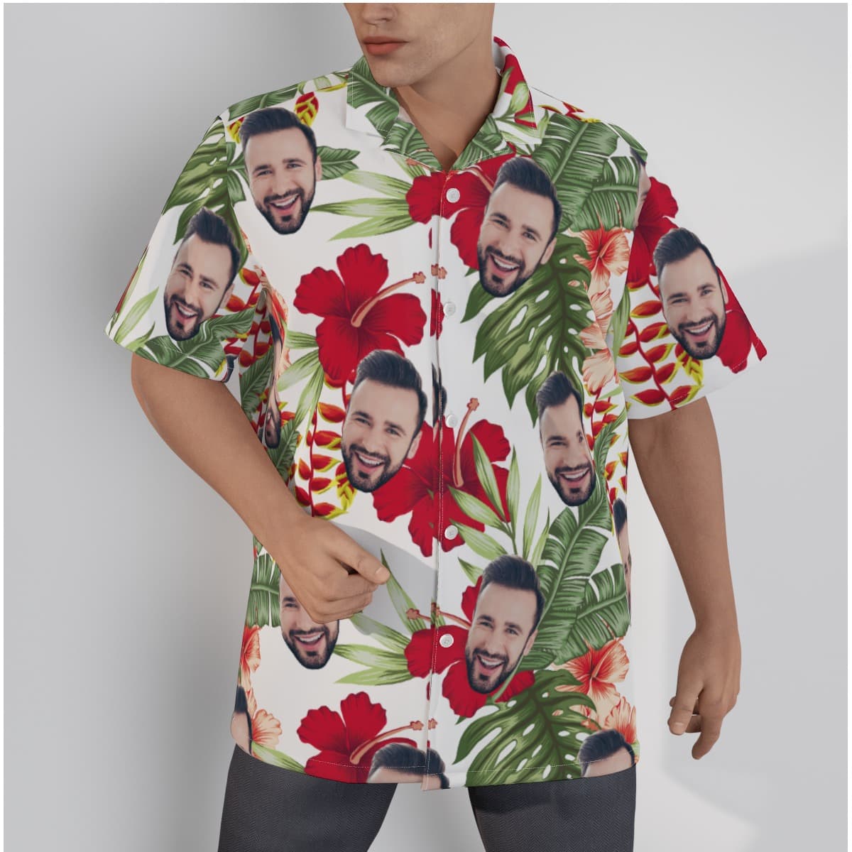 Face Custom Hawaiian Shirt For Men (1)