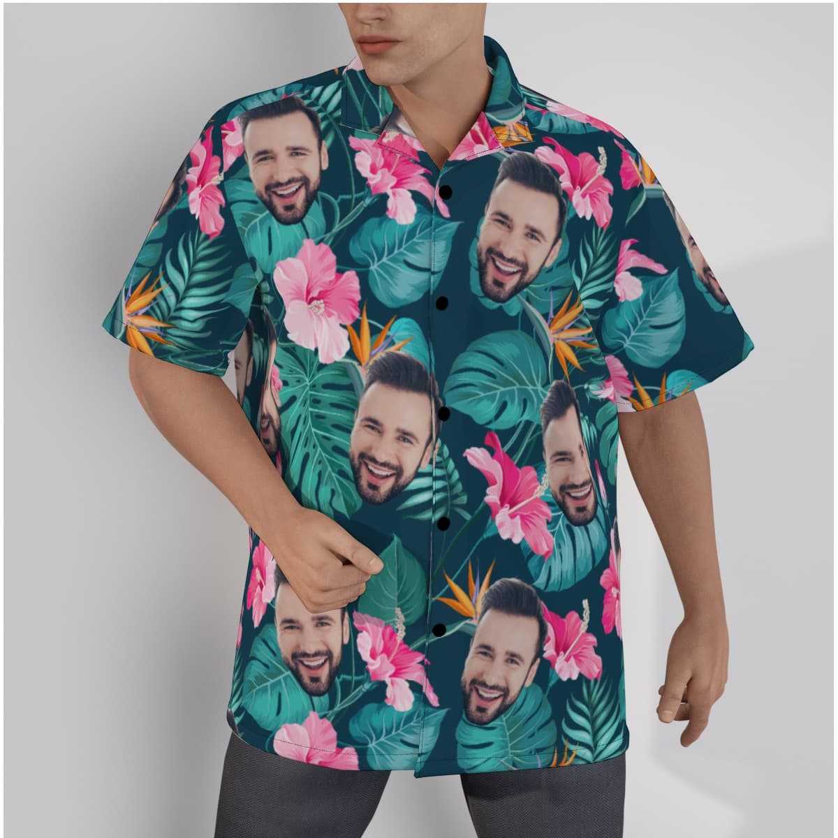 Face Custom Hawaiian Shirts For MenFace Custom Hawaiian Shirts For Men (2)