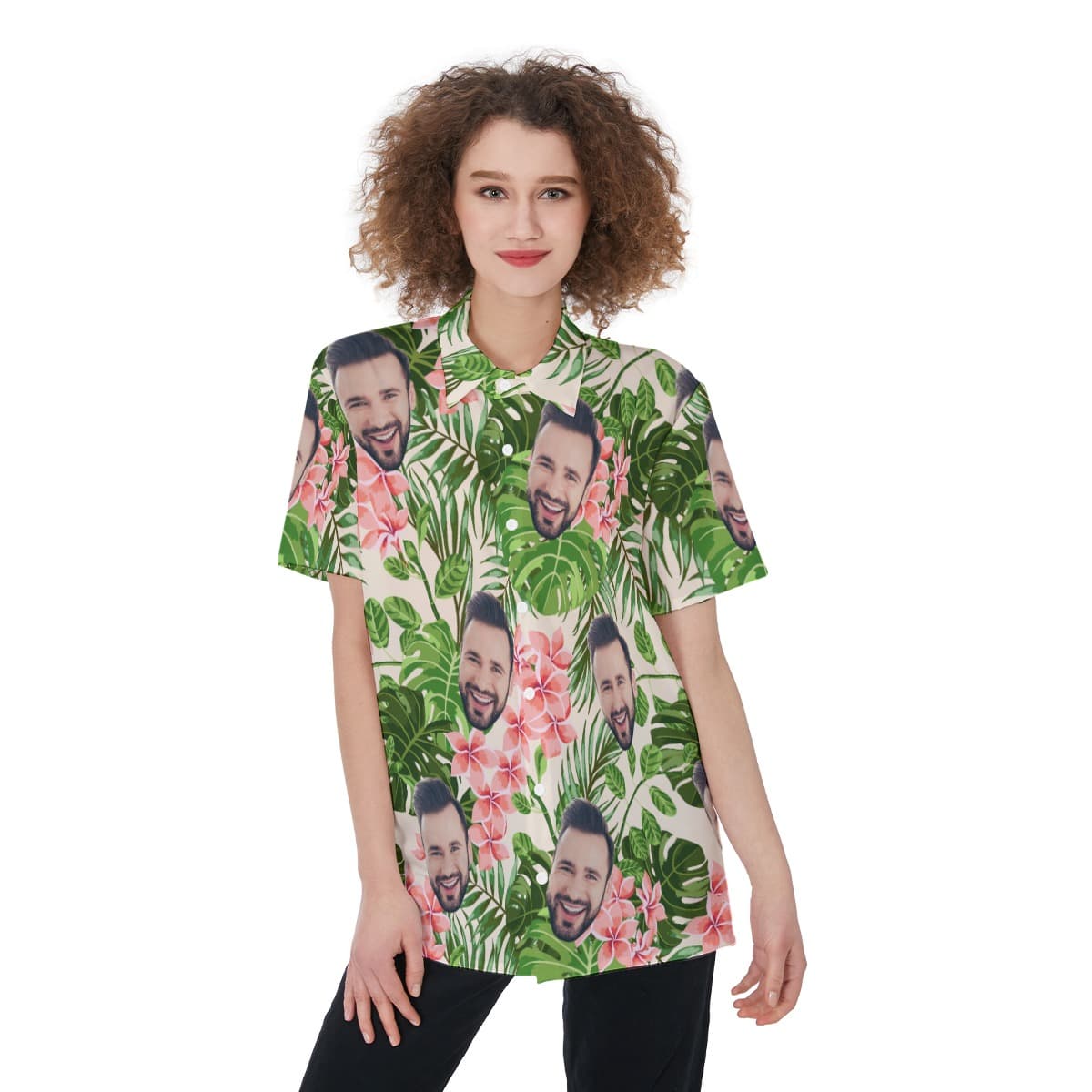 Face Custom Hawaiian Shirts For Women (1)