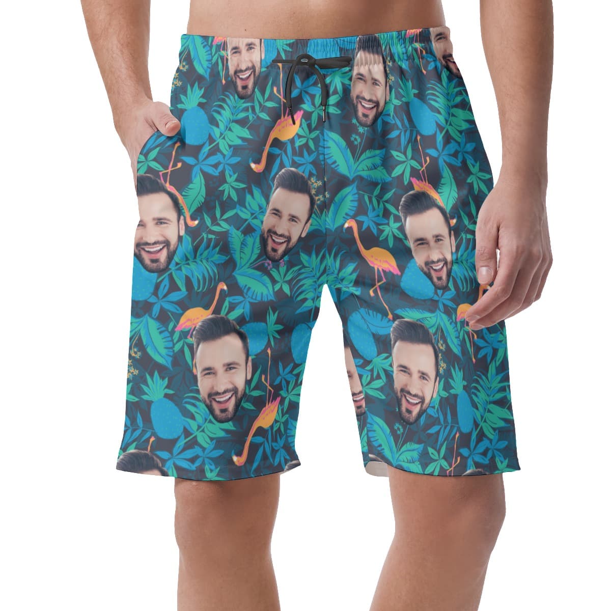 Face Custom Hawaiian Shorts For Men (1)