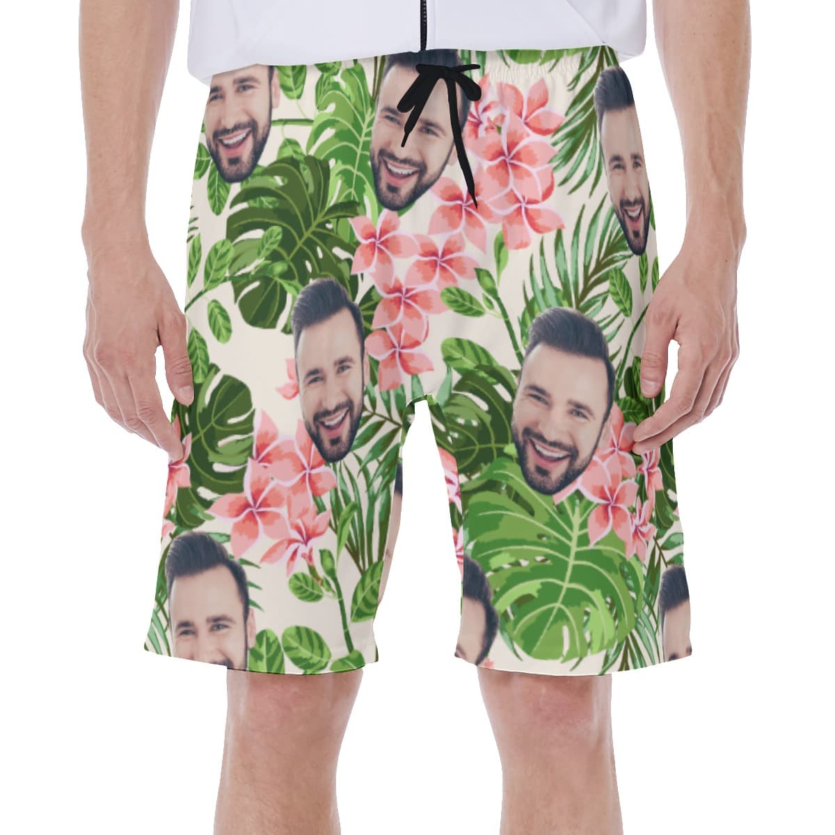 Face Custom Hawaiian Swim Trunks For Men (3)