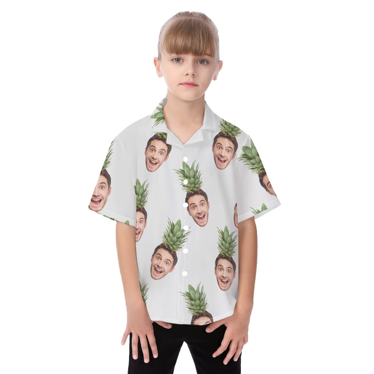 Face Custom Tropical Hawaiian Shirt For Kids (1)