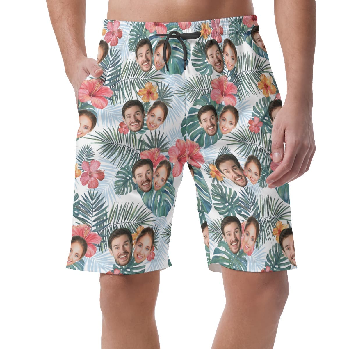 Funny Custom 2 Face Men Shorts With Pockets (1)
