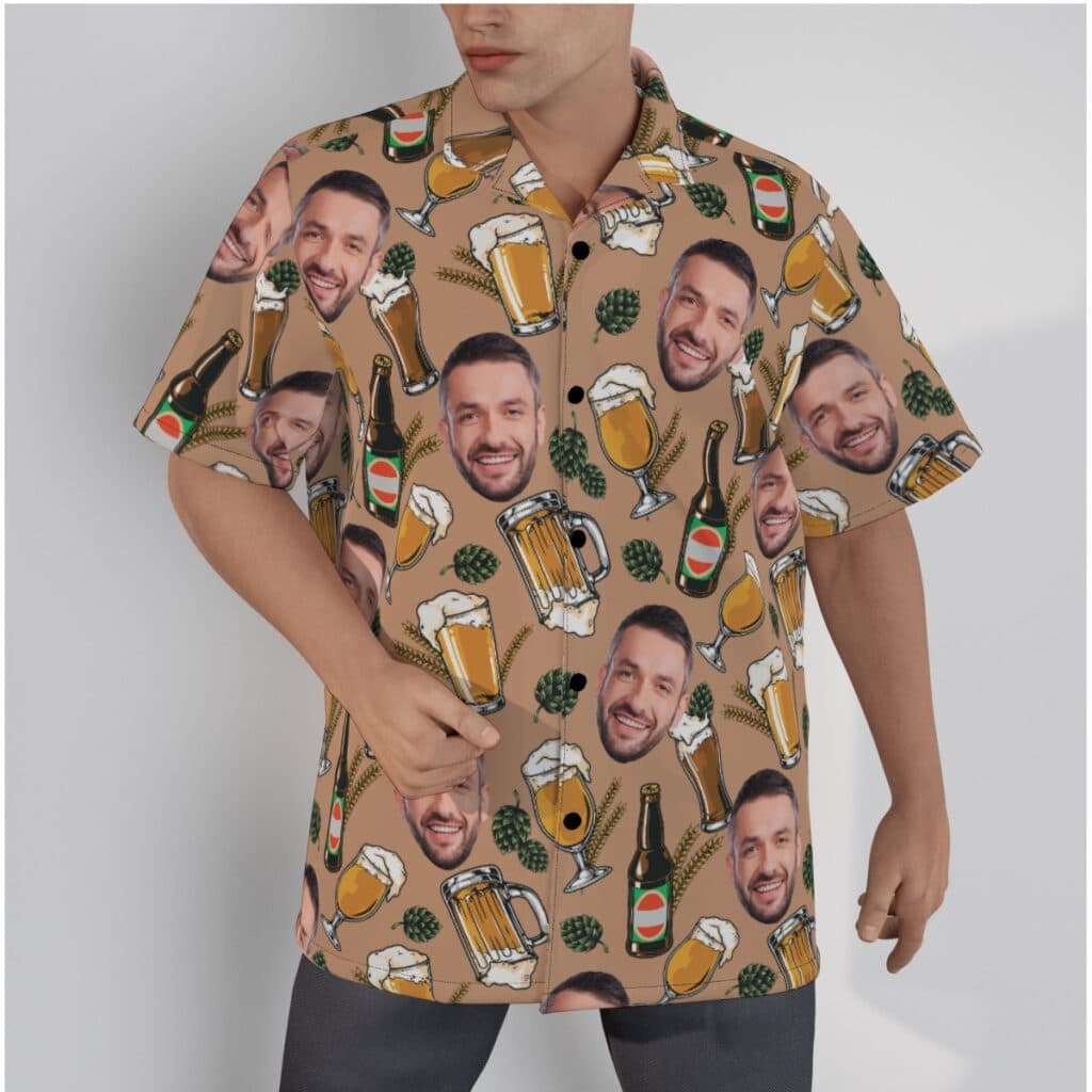 Funny Custom Face Beer Hawaiian Shirt