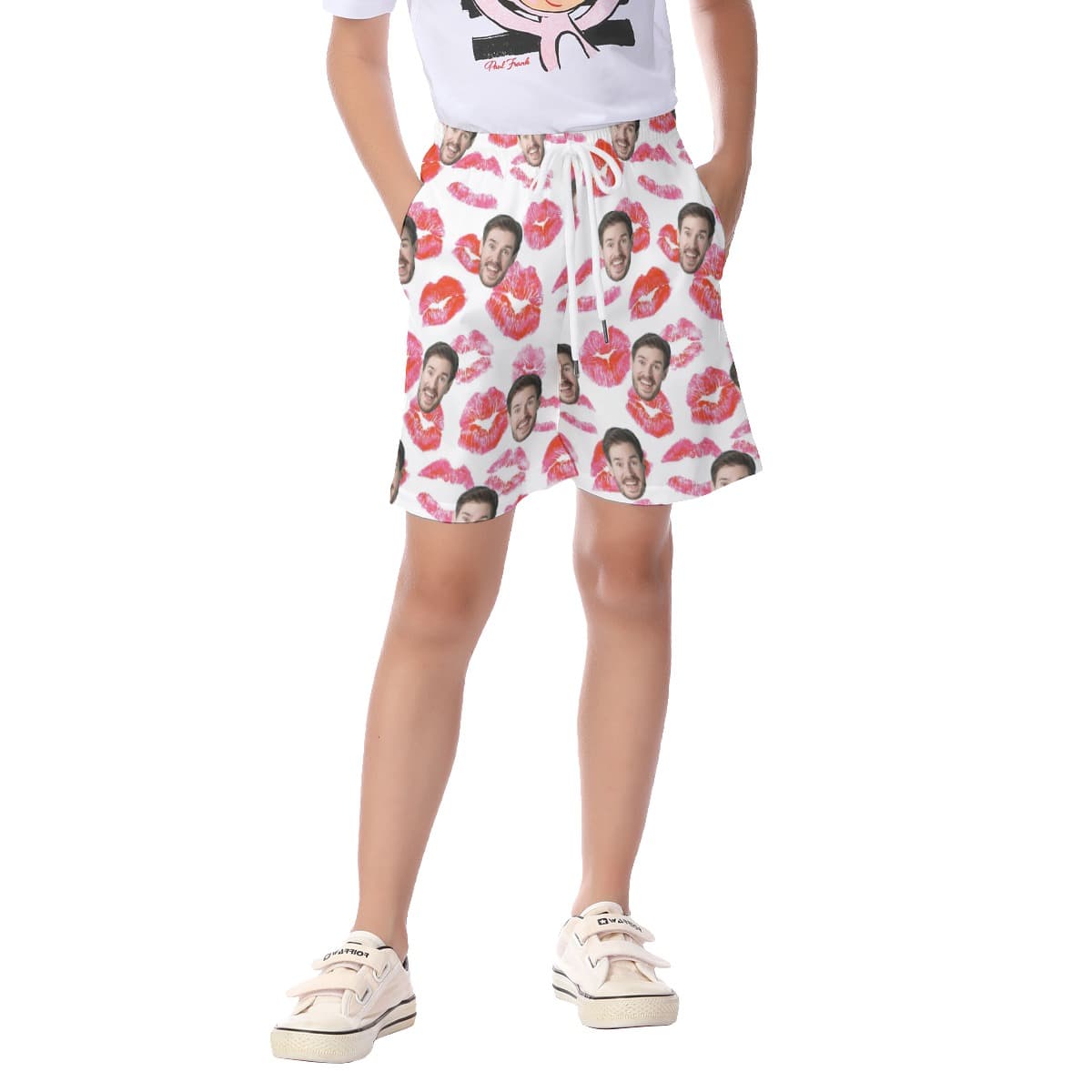 Funny Custom Face Summer Beach Shorts For Kids