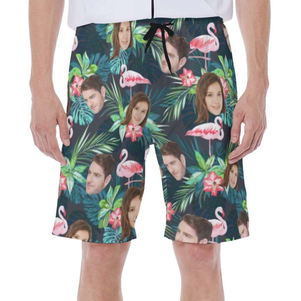 Funny Custom Multiple Faces Tropical Swimwear For Men