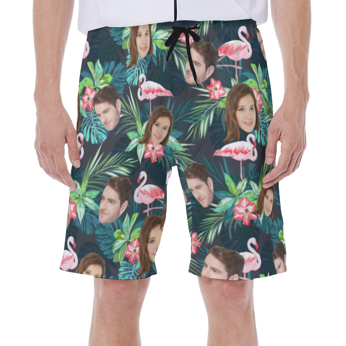Funny Custom Multiple Faces Tropical Swimwear For Men