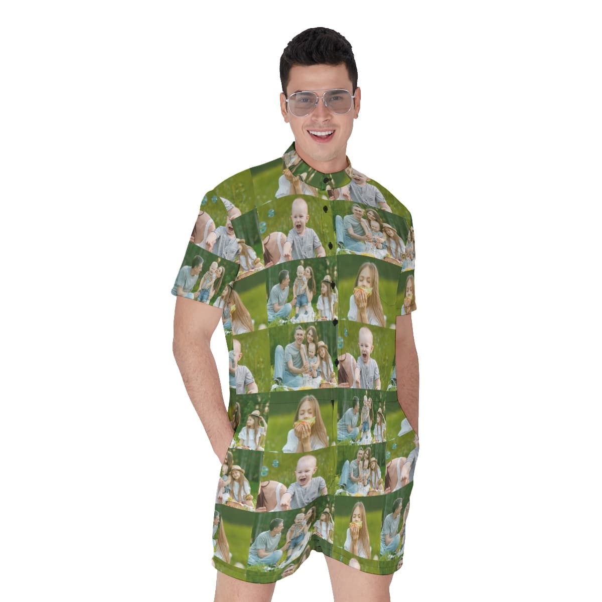 Funny Custom Photo Men's Romper (1)