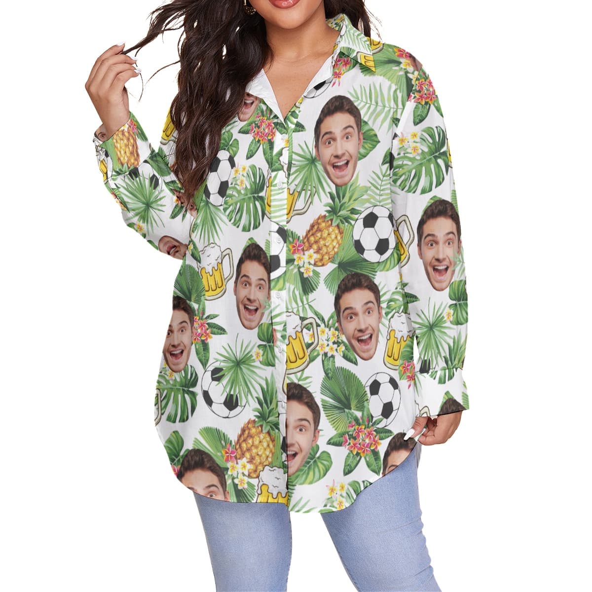 Funny Custom Tropical Soccer Beer Hawaiian Plus Size Shirt With Faces (4)