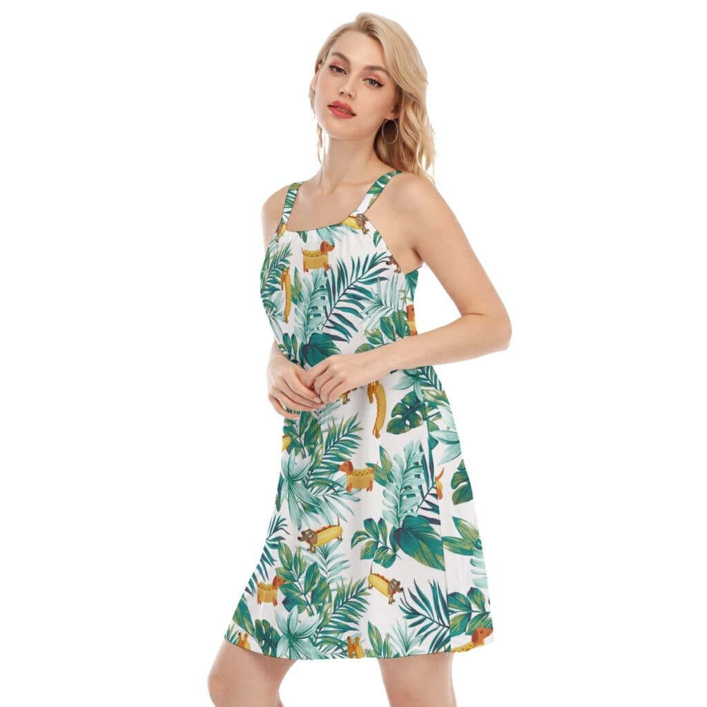 Funny Hot Dog Dogs Hawaiian Cami Dress For Women