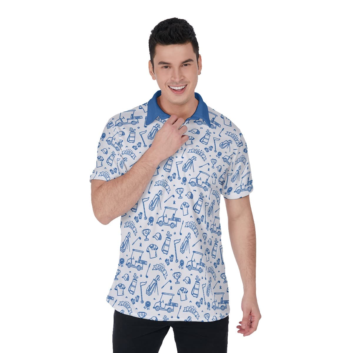 Golf Equipment White Polo Shirt For Men (1)