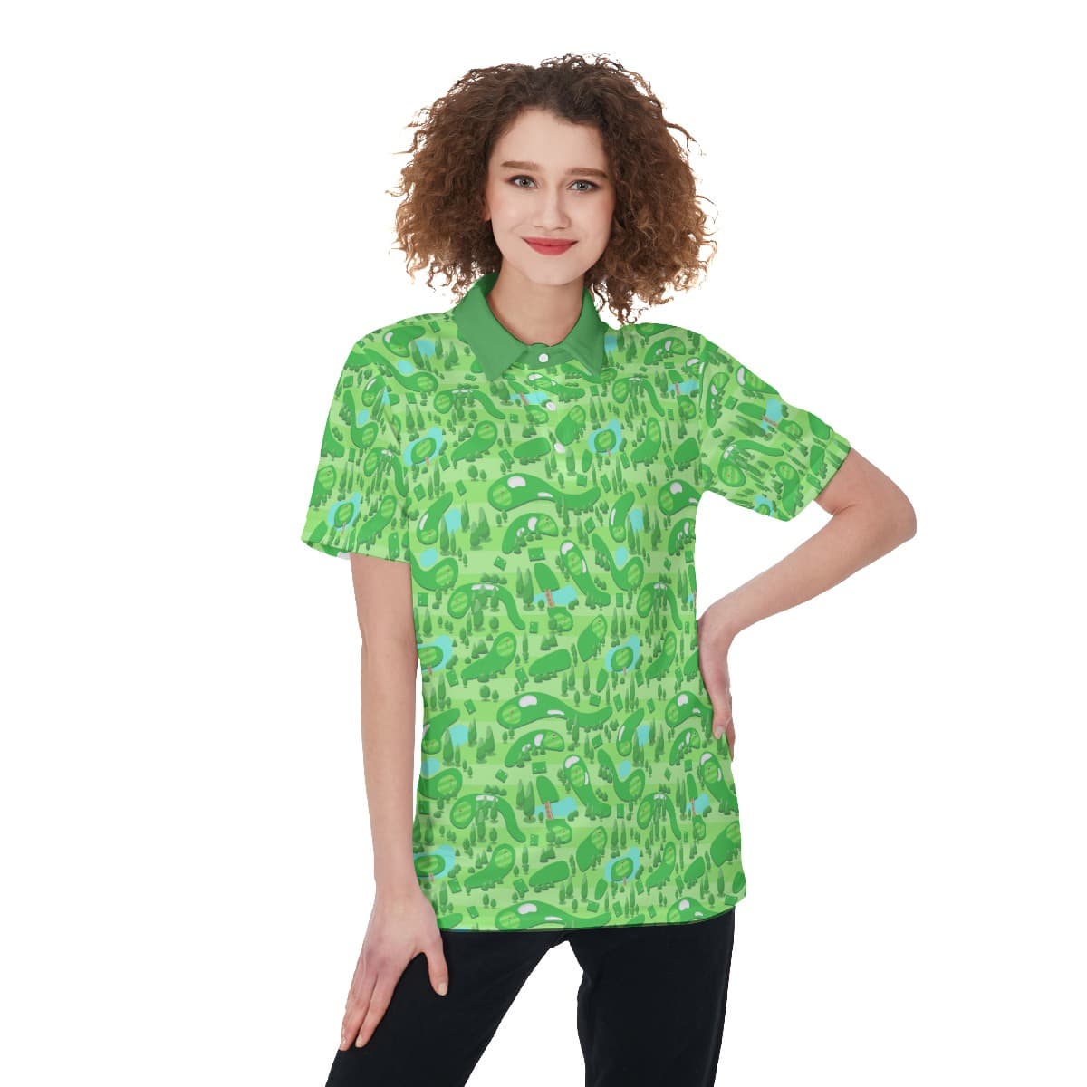 Green Golf Courses Women's Golf Shirt (1)