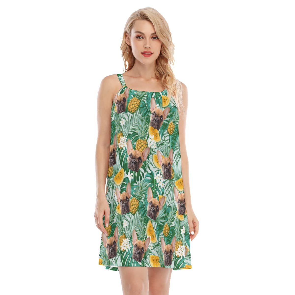 Hawaiian Dress With Dog Face (2)