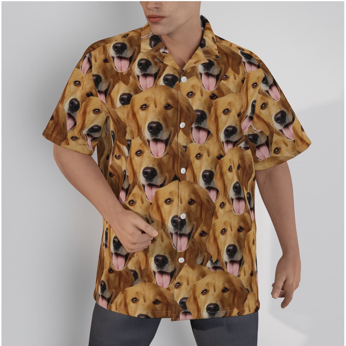Hawaiian Shirt With Multiple Custom Dog Face (1)